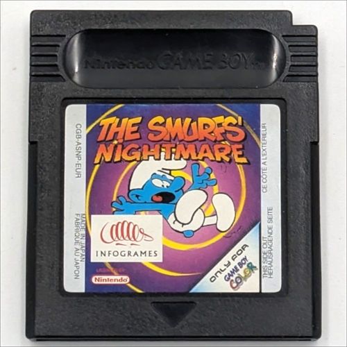 The Smurfs Nightmare - Cartridge - (EUR) - GameBoy Color spil (A Grade) (Genbrug)